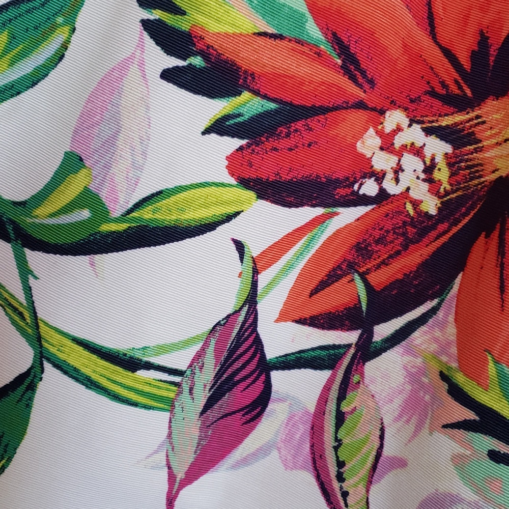 ELIZA J Floral Maxi Skirt in White with Red & Pink Blooms SIZE 0 - Picture 9 of 16
